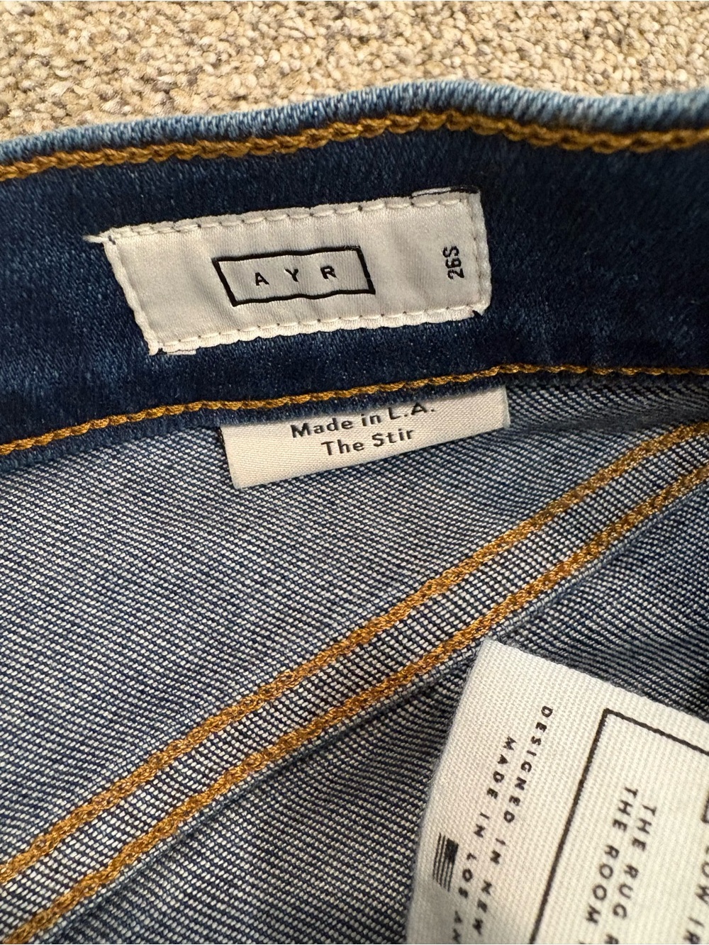 AYR The stir straight leg jeans size 26Short - Picture 4 of 4